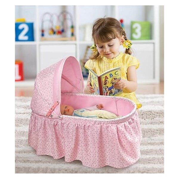 Badger Basket Cuna plegable para muñecas con tela capullo_3