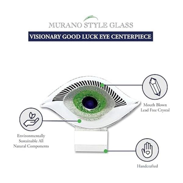 Badash Visionary Good Luck Eye Centro de mesa de cristal_2