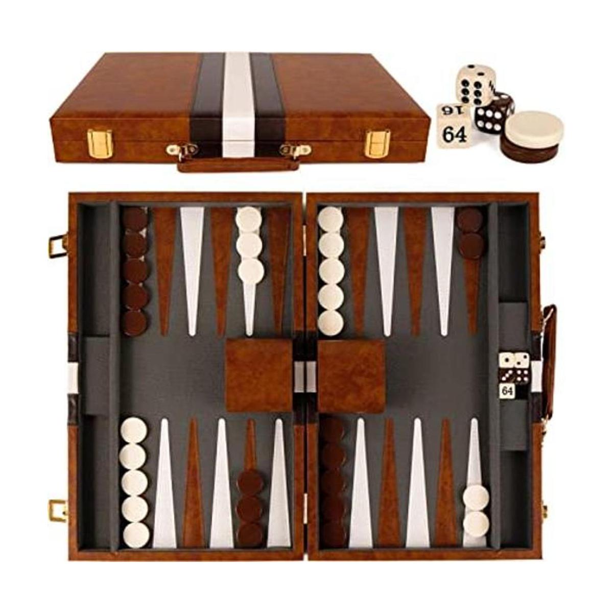 Backgammon Set Juego de mesa de backgammon clásico de 15