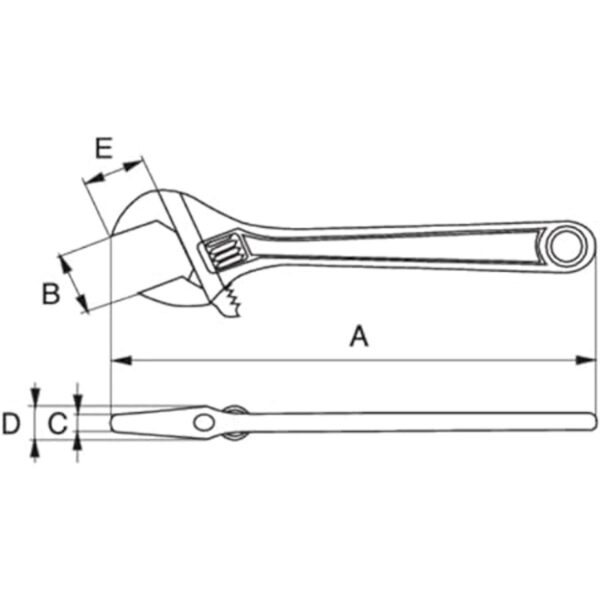 Bahco BAH9031RUS Ergo Llave ajustable de boca grande con