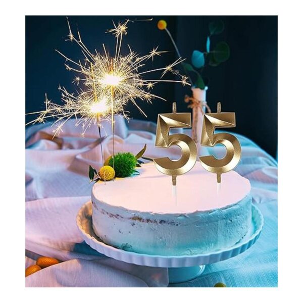 Bailym Velas de 55 cumpleaños número 55 decoración de_5