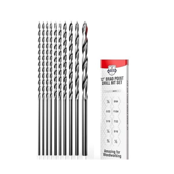 Baker and Bolt Juego de brocas extra largas de 12 pulgadas_1