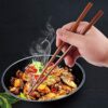 Bambú natural chino Hot Pot palillos 10 pares set de