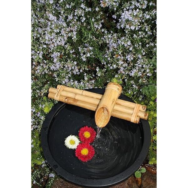 Bamboo Accents Fuente de agua con bomba fuente para_4