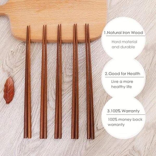 Bambú natural chino Hot Pot palillos 10 pares set de