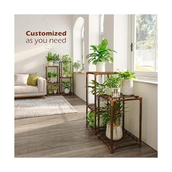 Bamworld 4 juegos de soportes para plantas para_3