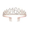 Banda y tiara de cumpleaños número 16 para niñas corona_3