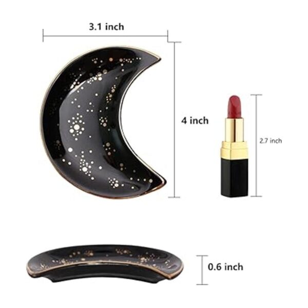 Bandeja de cerámica para joyas de luna plato decorativo_2
