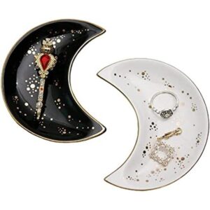Bandeja de cerámica para joyas de luna plato decorativo_1