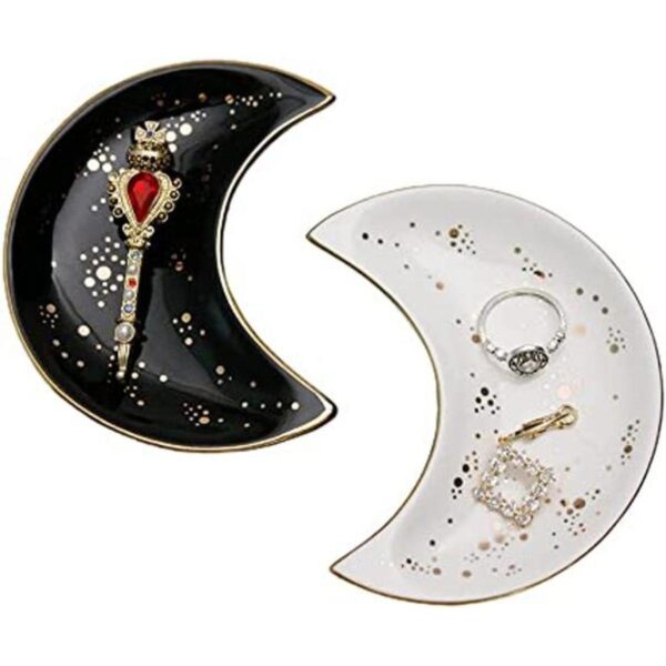 Bandeja de cerámica para joyas de luna plato decorativo_1