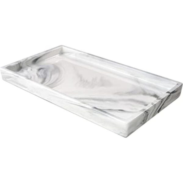 Bandeja de cerámica para tocador decoración de mármol_1