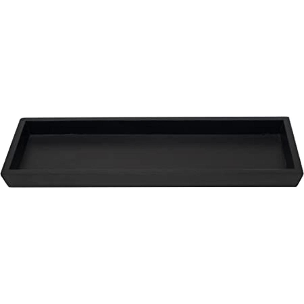 Bandeja de madera negra tocador bandeja para tanque de