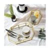 Bandeja decorativa de metal para espejo bandeja de