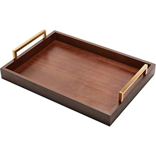 Bandeja decorativa para servir de madera decoración del_1
