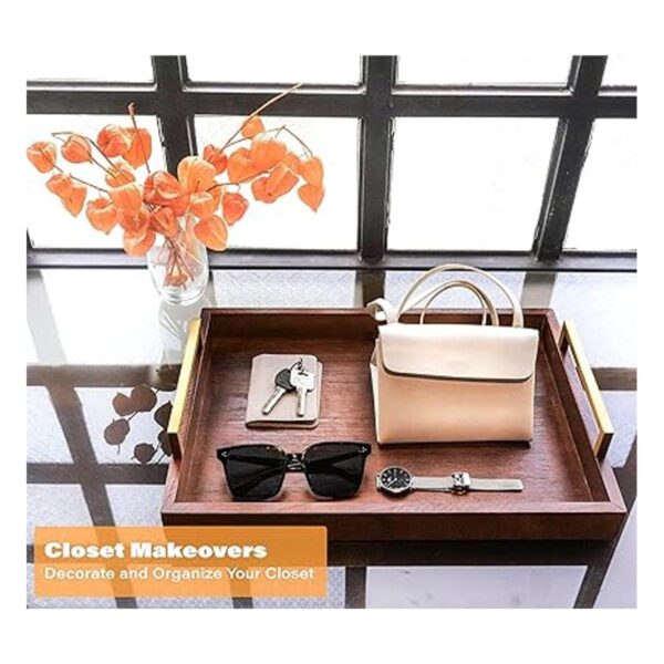 Bandeja decorativa para servir de madera decoración del_4