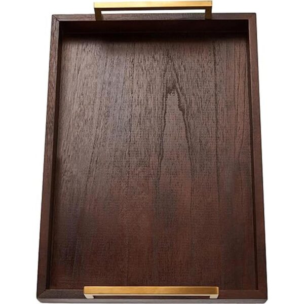 Bandeja decorativa para servir de madera decoración del_3