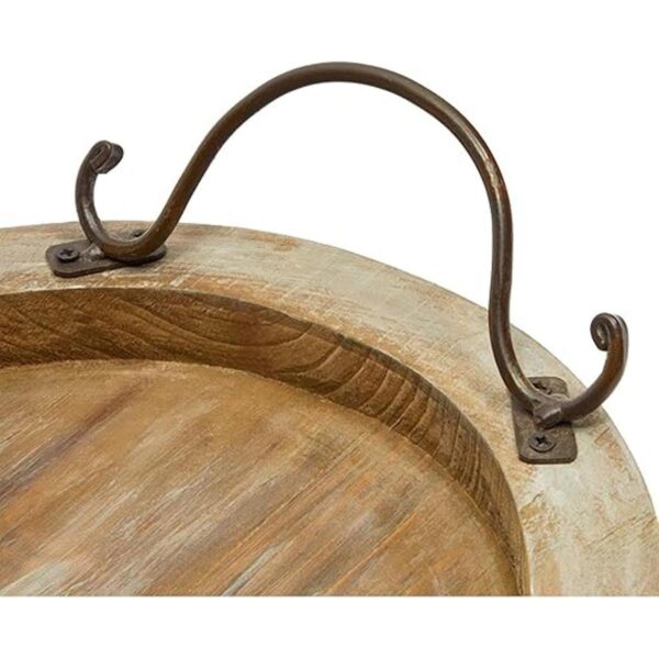 Bandeja ovalada para mesa de café decoración de madera de_4
