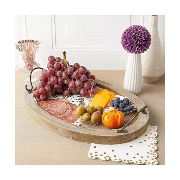 Bandeja ovalada para mesa de café decoración de madera de_2