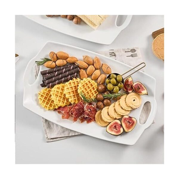 Bandeja para servir con asas bandeja rectangular grande