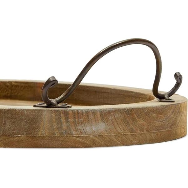 Bandeja ovalada para mesa de café decoración de madera de_3
