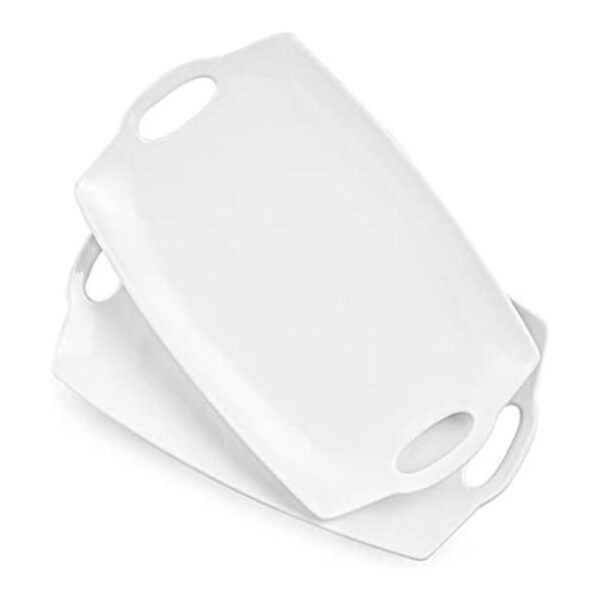 Bandeja para servir con asas bandeja rectangular grande