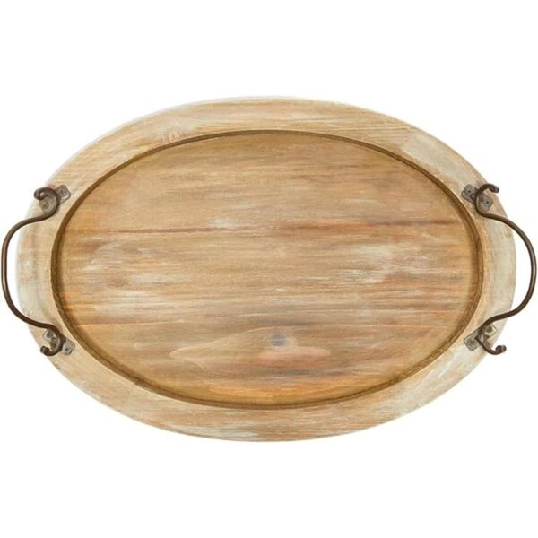 Bandeja ovalada para mesa de café decoración de madera de_5