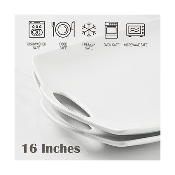 Bandeja para servir con asas bandeja rectangular grande