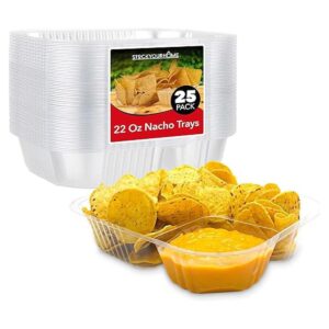 Bandejas de plástico para nachos de 22 onzas paquete de_1