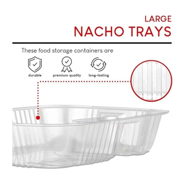 Bandejas de plástico para nachos de 22 onzas paquete de_3