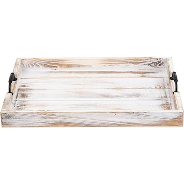 Bandejas rústicas de madera grande vintage para desayuno_3