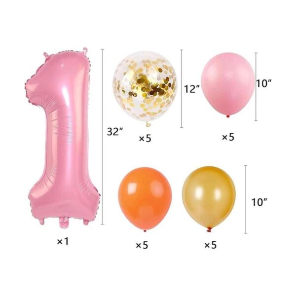 Bandera de cumpleaños de calabaza rosa para primer