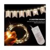 Bandera de arpillera Just Married banderines de boda con_3