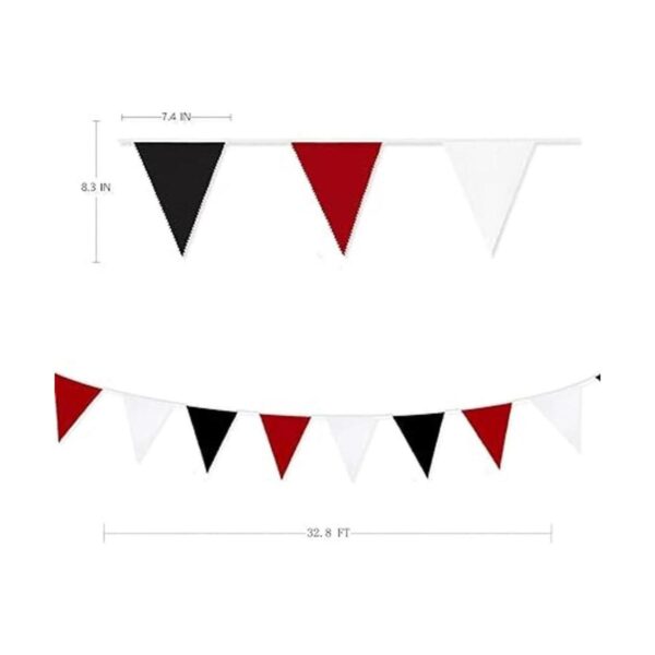 Bandera roja y blanca de 32.8 ft decoración de fiesta de