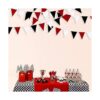 Bandera roja y blanca de 32.8 ft decoración de fiesta de