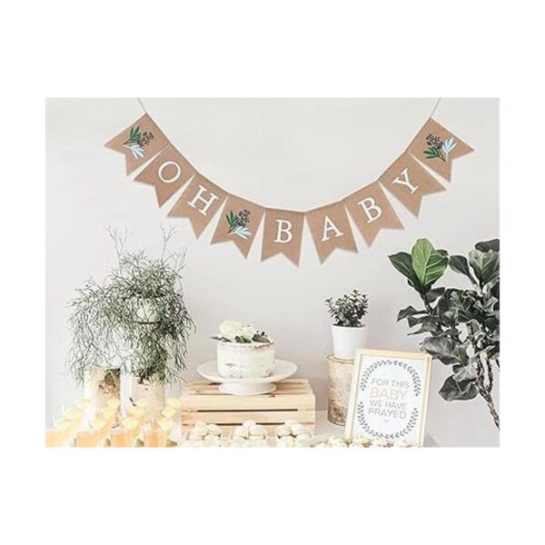 Banderín de ducha de bebé Greenery Decoración de ducha