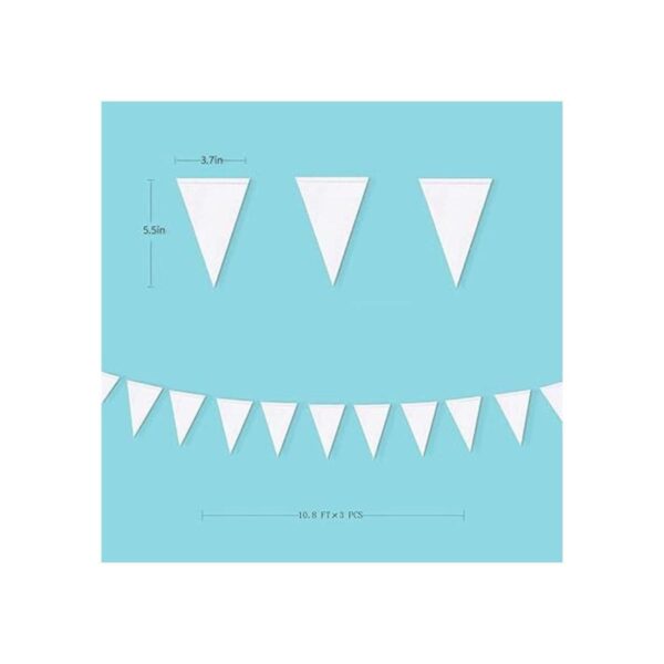 Banderines triangulares blancos de 40 pies banderines de_2