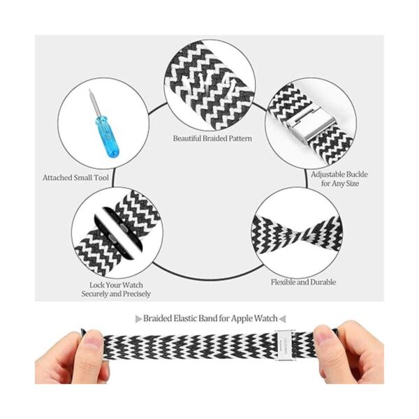 Bandiction Compatible con correas de reloj Apple de 38 mm_3