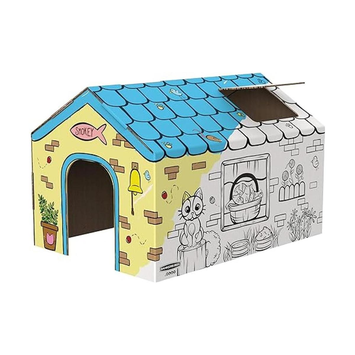 Bankers Box at Play Cat Playhouse Casa de juegos de