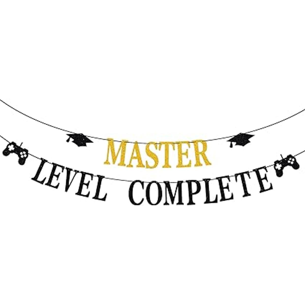 Banner completo de nivel maestro pancarta de