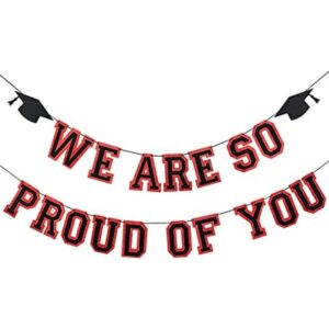 Banner con purpurina roja y negra con texto en inglés We_1
