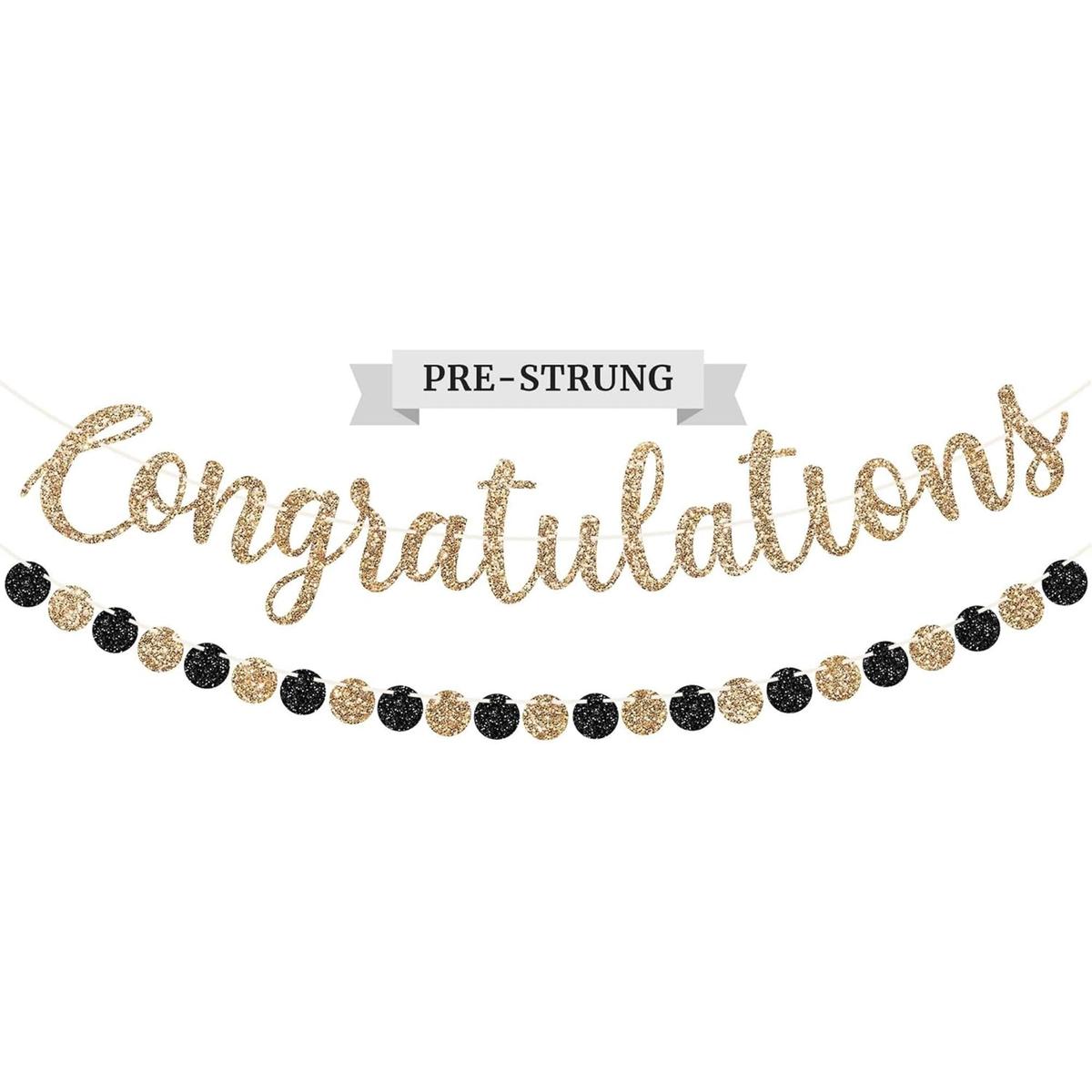 Banner de felicitaciones preencordado sin bricolaje