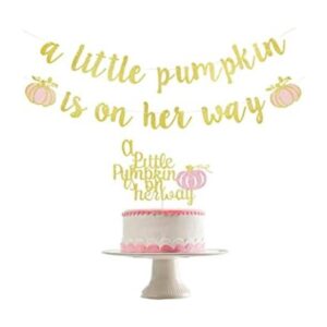 Banner de A Little Pumpkin is On Her Way con purpurina_1