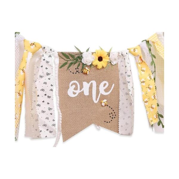Banner para silla alta con tema de abeja de primer