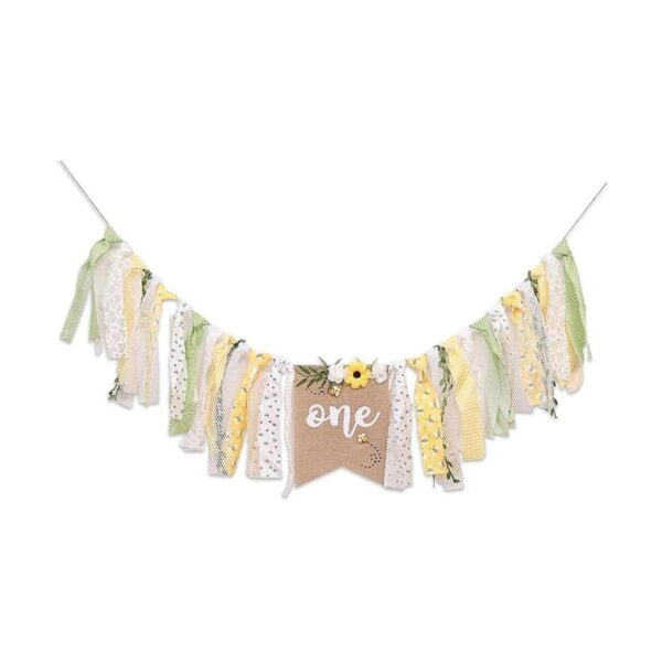 Banner para silla alta con tema de abeja de primer