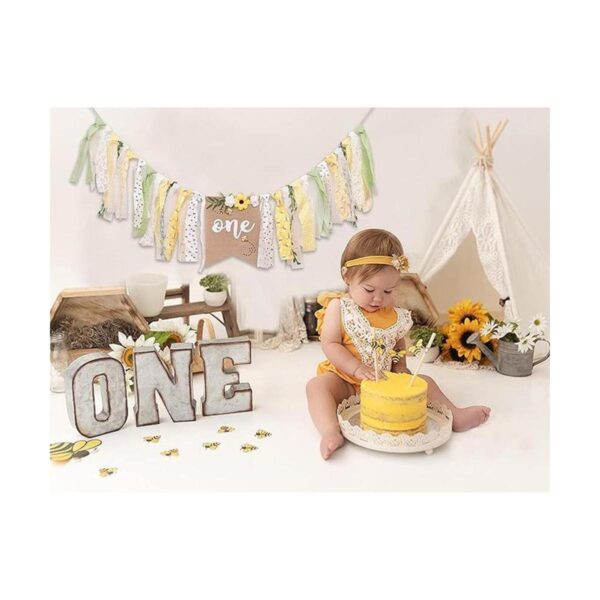 Banner para silla alta con tema de abeja de primer