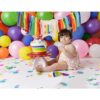 Banner para silla alta con temática de arco iris pancarta