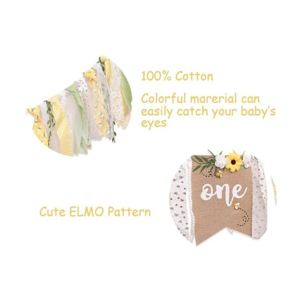 Banner para silla alta con tema de abeja de primer
