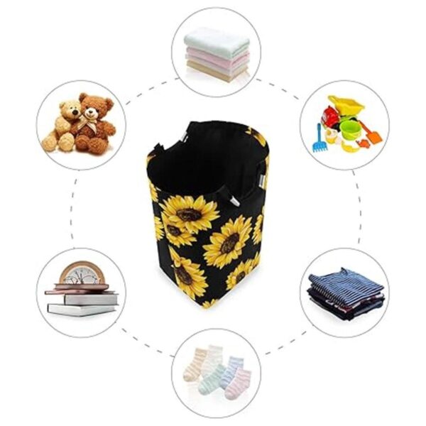 Baofu Cesta para la colada con diseño de girasol grande