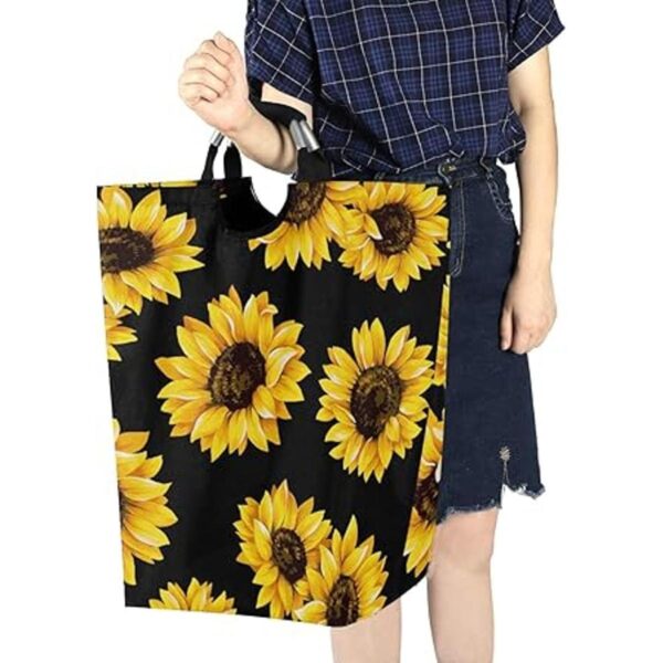 Baofu Cesta para la colada con diseño de girasol grande