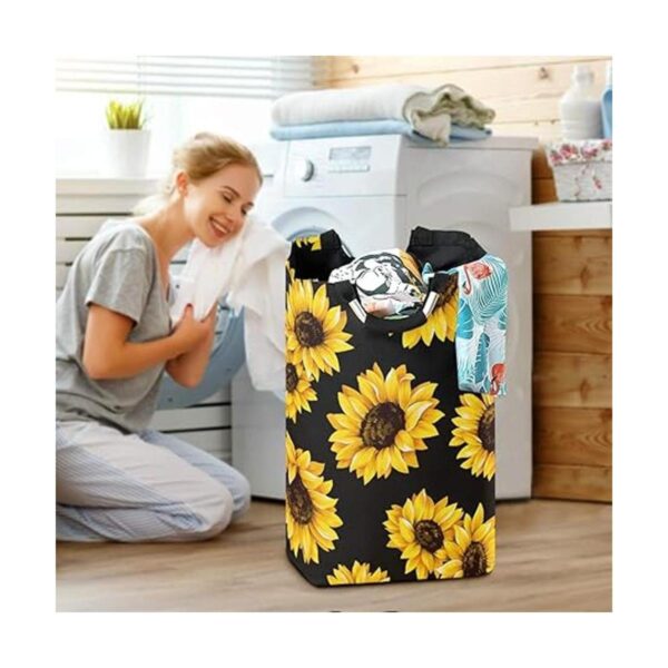 Baofu Cesta para la colada con diseño de girasol grande